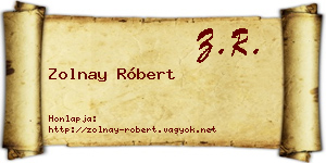 Zolnay Róbert névjegykártya